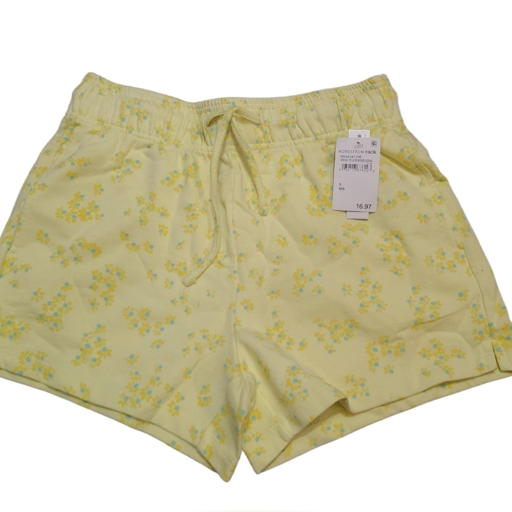 NEW ABOUND yellow floral shorts S